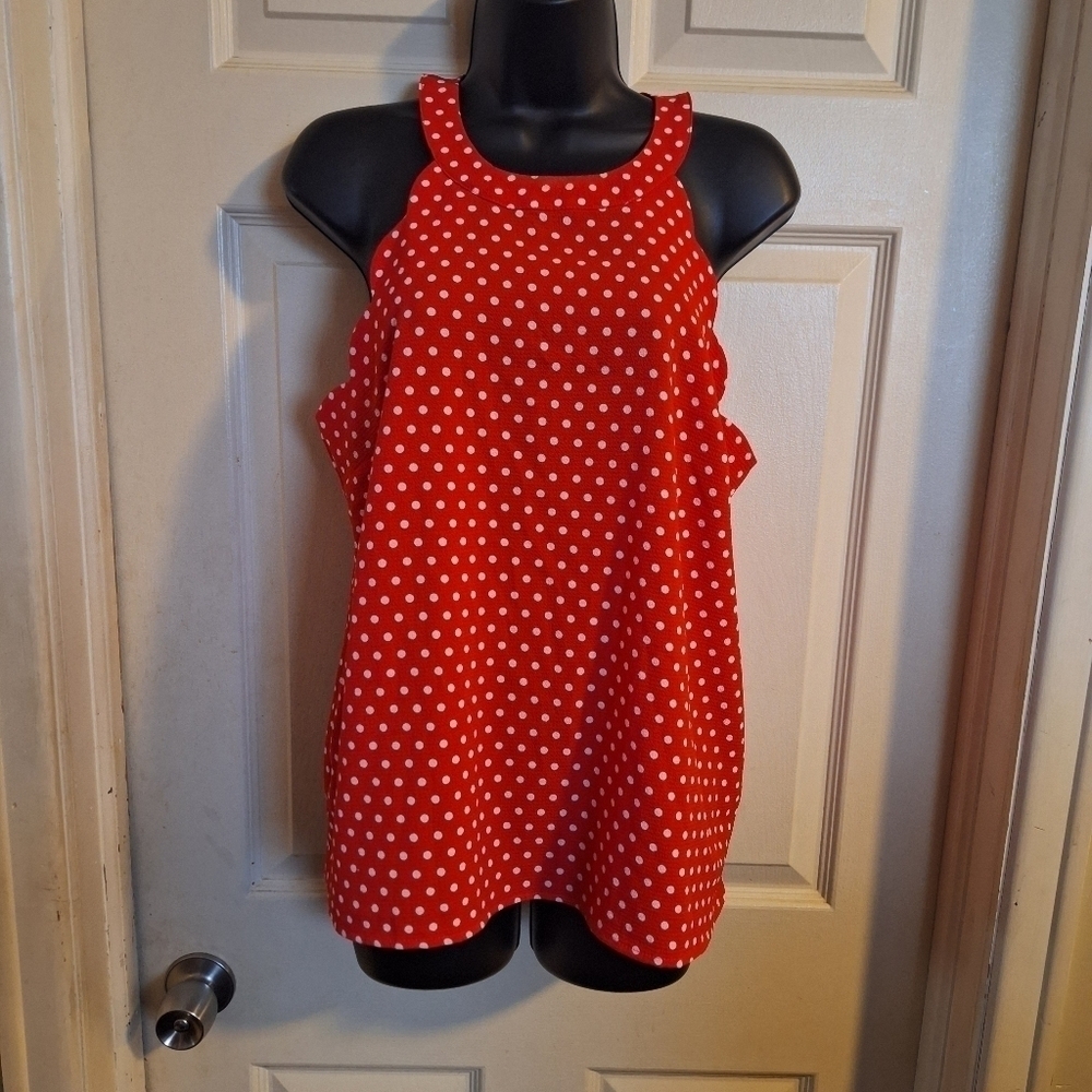 Monteau large polka -dot tank top